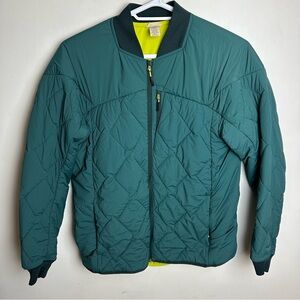 Duluth Trading Co. Jacket Teal Agiloft Quilted Puffer Lined Insulated Men's Med